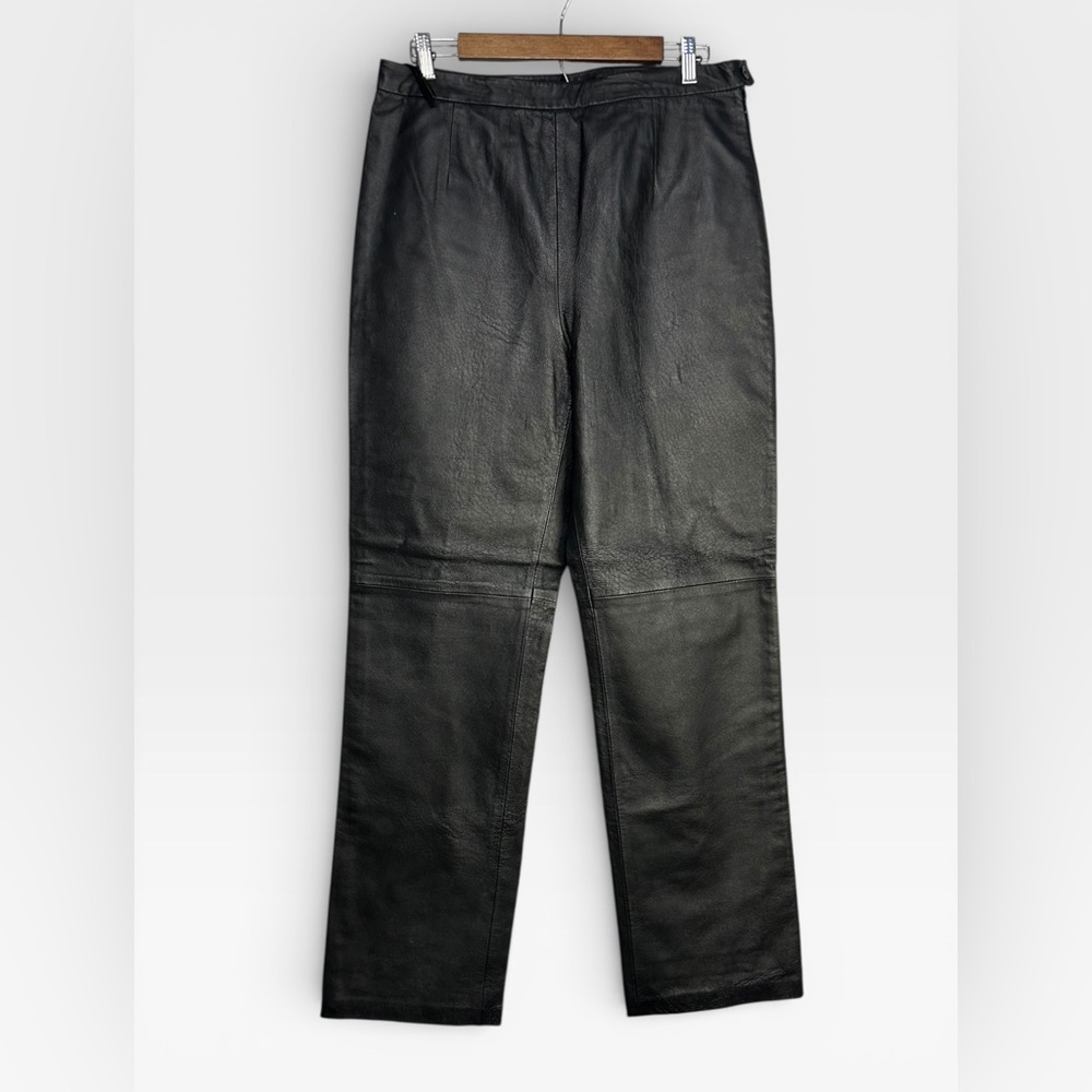 CLIO Black Authentic Leather Pants Size 14